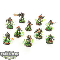 Astra Militarum - 10x Catachan Jungle Fighters - bemalt