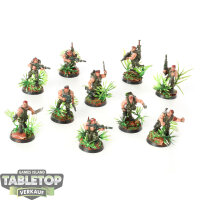 Astra Militarum - 10x Catachan Jungle Fighters - bemalt