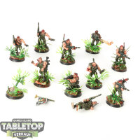 Astra Militarum - 10x Catachan Jungle Fighters - bemalt