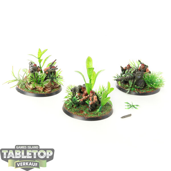 Astra Militarum - 3x Catachan Heavy Weapons Squad - bemalt