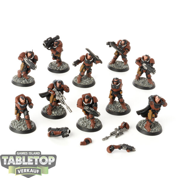 Space Marines - 10x Kill Team: Scout Squad - bemalt