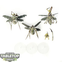 Maggotkin of Nurgle - 3x Plague Drones - teilweise bemalt