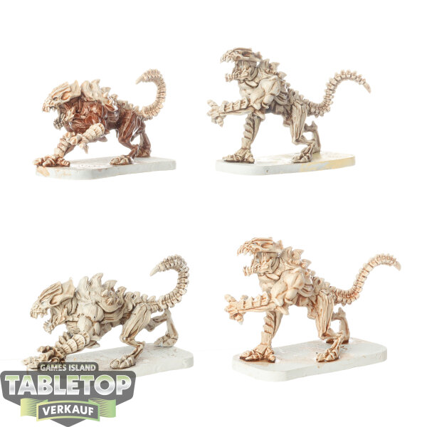 Runewars - 4x Uthuk Y’llan Flesh Rippers - teilweise bemalt