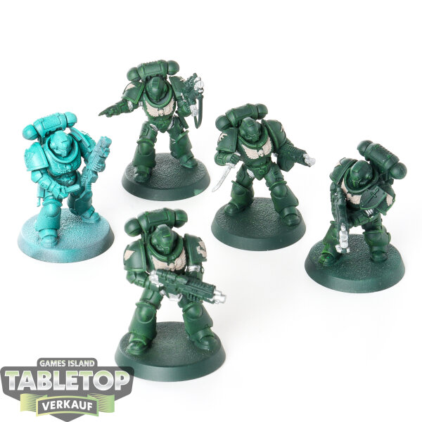 Dark Angels - 5x Intercessor - teilweise bemalt