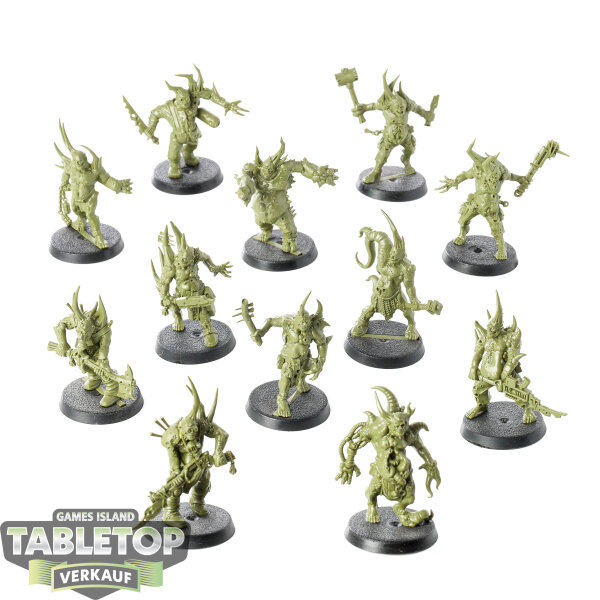 Death Guard - 12x Poxwalkers - unbemalt