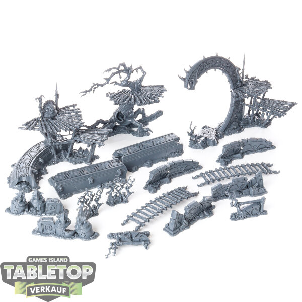 Gelände - 17x Warcry: Scales of Talaxis Terrain - Gnarlwood Scenery - unbemalt