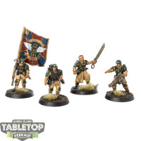Astra Militarum - 4x Cadian Command Squad - bemalt