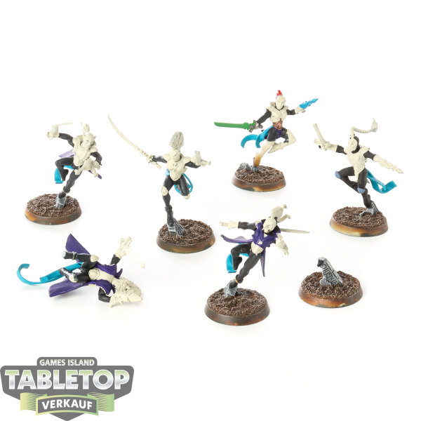 Aeldari - 6x Harlequin Troupe - teilweise bemalt