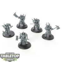 Slaves to Darkness - 5x Chaos Chosen - unbemalt