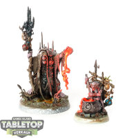 Orruk Warclans - Swampcalla Shaman with Pot-grot - bemalt