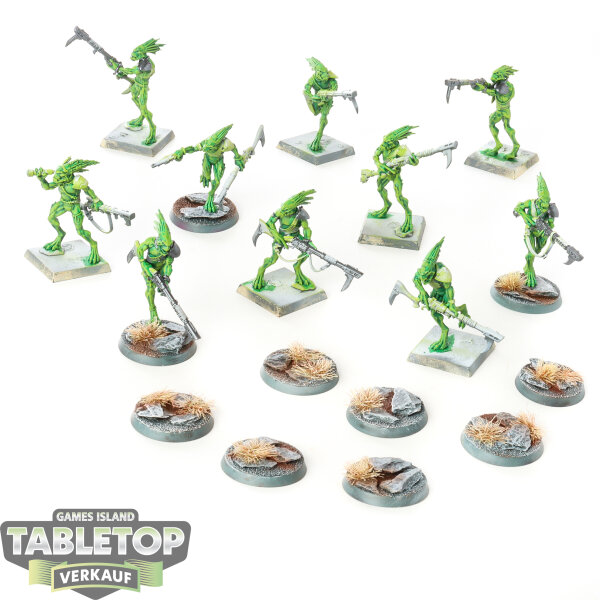 Tau Empire - 10x Kroot Carnivore - teilweise bemalt