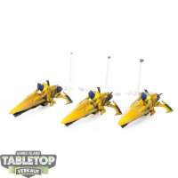 Aeldari - 3x Windriders - teilweise bemalt
