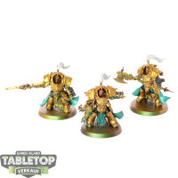 Adeptus Custodes - 3x Allarus Custodians - teilweise bemalt