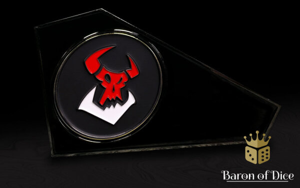 Baron of Dice – 3" Metal Wargaming Movement Gauge | Coin Compatible - Black Orc
