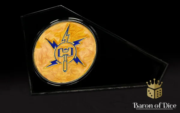 Baron of Dice – 3" Metal Wargaming Movement Gauge | Coin Compatible - Lightning Hammer