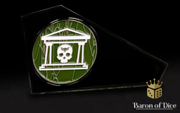 Baron of Dice – 3" Metal Wargaming Movement Gauge | Coin Compatible - Military Gate - Green