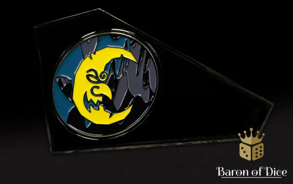 Baron of Dice – 3" Metal Wargaming Movement Gauge | Coin Compatible - Moon