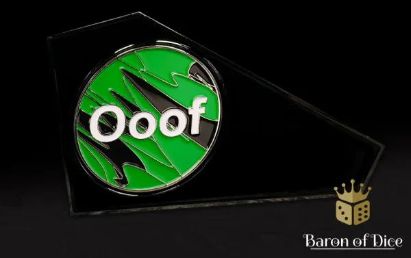 Baron of Dice – 3" Metal Wargaming Movement Gauge | Coin Compatible - Ooof - Green