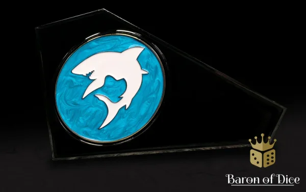 Baron of Dice – 3" Metal Wargaming Movement Gauge | Coin Compatible - Shark