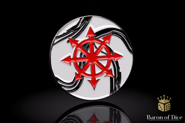 Baron of Dice - 40mm Missionsmarker Coin | Marbled Chaos Star
