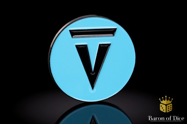 Baron of Dice - 40mm Missionsmarker Coin | Vanguard Tactics | Light Blue