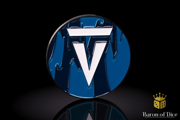 Baron of Dice - 40mm Missionsmarker Coin | Vanguard Tactics | Dark Blue