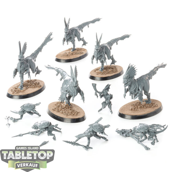 Seraphon - 5 Raptadon Hunters - teilweise gebaut