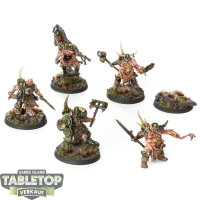 Maggotkin of Nurgle - 5 Putrid Blightkings classic - bemalt