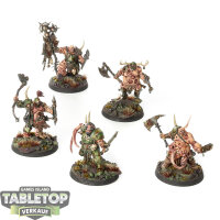 Maggotkin of Nurgle - 5 Putrid Blightkings classic - bemalt