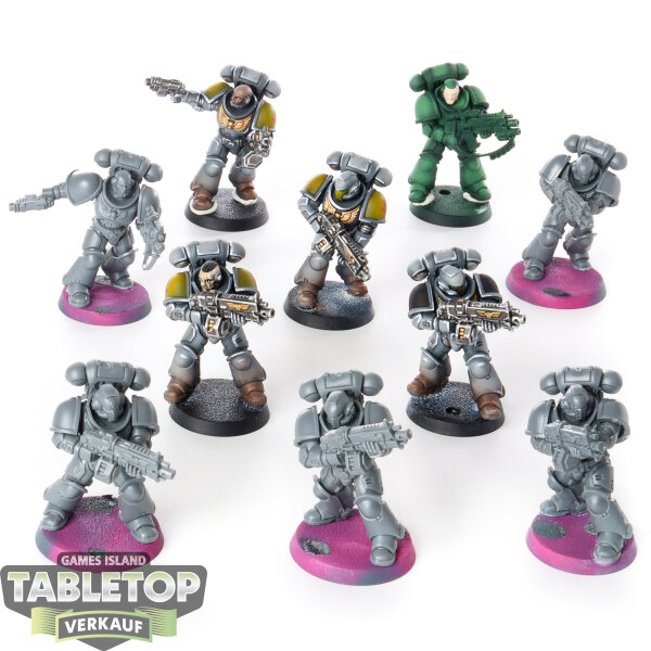 Space Marines - 10 Intercessor Squad - teilweise bemalt