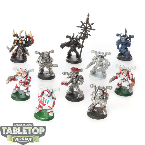 Chaos Space Marines - 10 Chaos Space Marines - teilweise bemalt