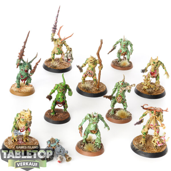 Maggotkin of Nurgle - 10 Plaguebearers - teilweise bemalt