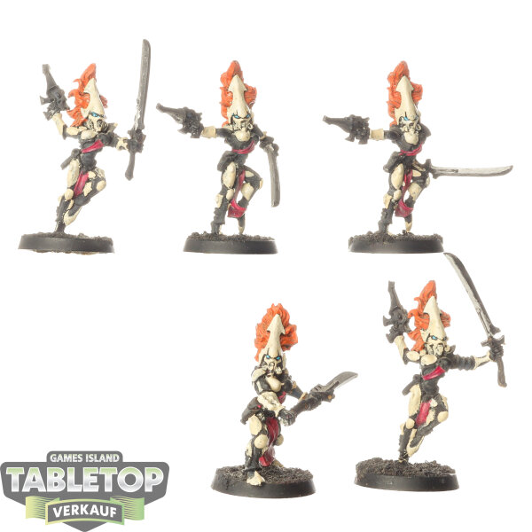 Aeldari - 5 Howling Banshees klassisch - bemalt