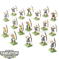 Kingdom of Bretonnia - 18 Peasant Bowmen - bemalt