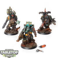 Death Guard - 3x Plague Marines - bemalt