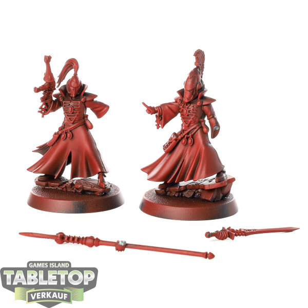Aeldari - 2 Warlocks - grundiert