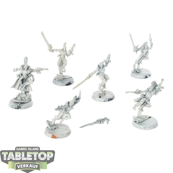 Aeldari - 6 Harlequin Troupe klassisch - grundiert