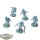 Space Wolves - 5x Blood Claws - teilweise bemalt