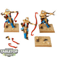 Tomb Kings of Khemri - 3x Ushabti with Greatbows - bemalt