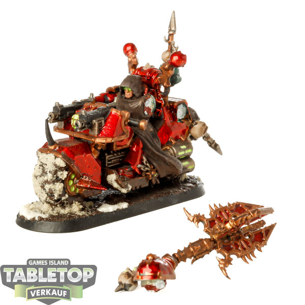 Chaos Space Marines - Sorcerer on Bike klassisch - bemalt