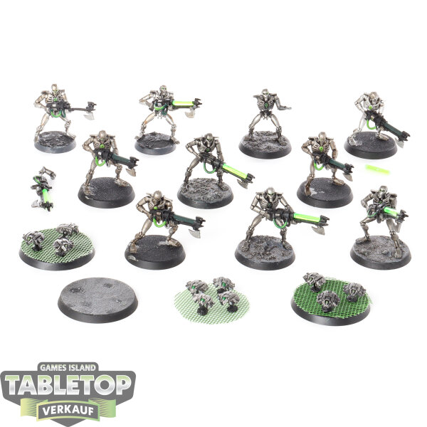 Necrons - 10x Necron Warriors klassisch - teilweise bemalt