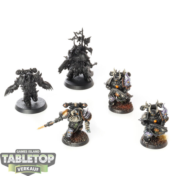 Chaos Space Marines - 5x Chosen - teilweise bemalt