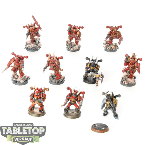Chaos Space Marines - 10x Chaos Space Marines - teilweise bemalt