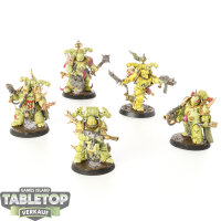 Death Guard - 5x Plague Marines - teilweise bemalt