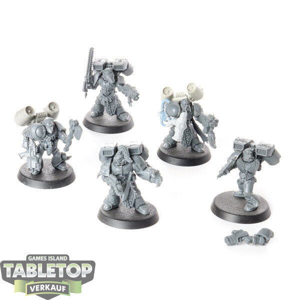 Space Wolves - 5x Assault Marines - bemalt