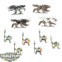 Miniaturen - 6x Wolf Riders - teilweise bemalt