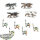 Miniaturen - 6x Wolf Riders - teilweise bemalt