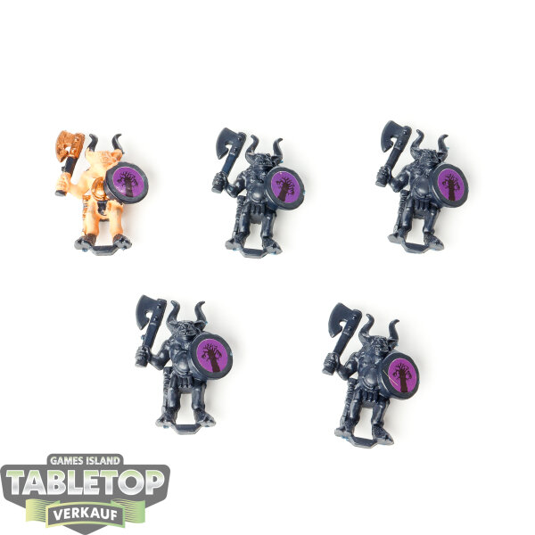 Miniaturen - 5x Beastmen - teilweise bemalt