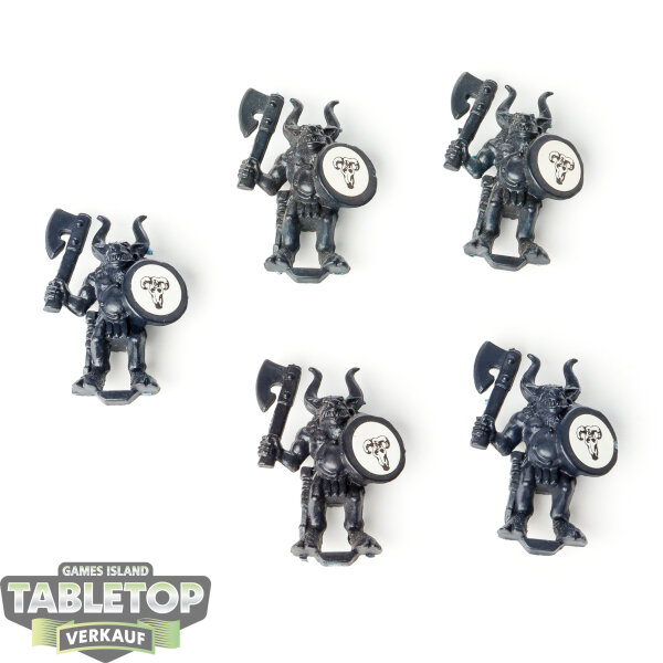 Miniaturen - 5x Beastmen - unbemalt