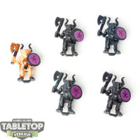 Miniaturen - 5x Beastmen - teilweise bemalt